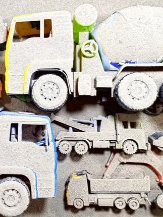 认识挖掘机、搅拌车 #挖掘机玩具 #搅拌车玩具