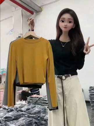#小个子穿搭 #秋季穿搭 #面料柔软舒适 #百搭上衣 #纯色打底衫