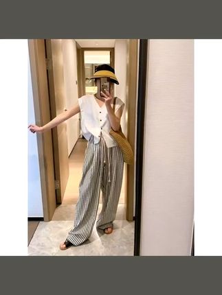 黄色无袖V领衬衫女2025夏季新款韩系时尚休闲百搭上衣 #韩系 #百搭