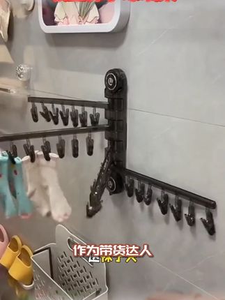 吸盘晾衣架袜子晾晒架袜架内衣夹子免打孔便携阳台多功能衣架神器