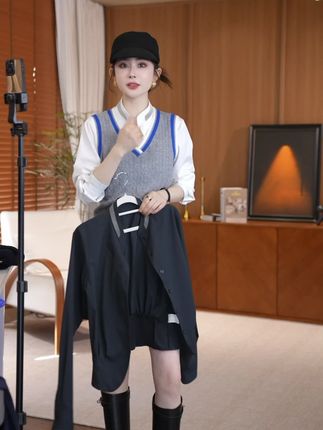 【AS开学季】25新复古英伦防缩羊毛绞花针织背心AS25QBX03788