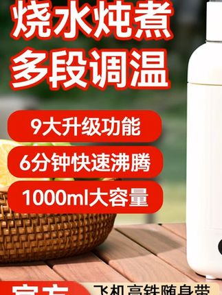 德国便携式烧水壶大容量不锈钢电热水壶智能恒温保温旅行炖煮水杯 #烧水壶#  便携式烧水壶  #恒温烧水壶#  旅行水壶  #不锈钢水壶
