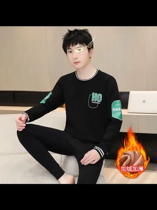青少年大童保暖内衣套装男冬季加绒加厚初高中学生秋衣秋裤打底衫#青少年内衣 #冬季保暖 #加绒加厚 #秋衣秋裤 #学生打底衫
