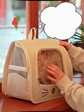 猫包外出便携宠物背包外出包猫咪双肩书包大容量太空舱宠物猫HR#萌娃来袭 #猫咪
