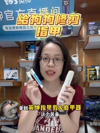 1分钟学会给狗狗修建指甲 #英绅 #英绅磨甲器 #英绅指甲剪 #给狗狗剪指甲 #宠物护理