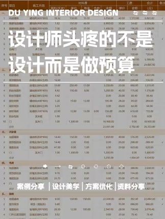 这才是设计师的预算表 #全案设计#室内设计#设计#设计师#设计装修