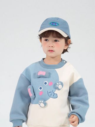 可爱卡通圆领卫衣 #童装 #穿搭 #高品质童装 #人类幼崽的百变穿搭 #萌娃秋装第一波亮相