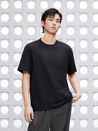 GXG男装 圆领T恤双色肌理材质上衣短袖针织25夏季新品#G #短袖t恤 #夏季新款 #品质男装 #谁穿谁好看 #男生穿搭