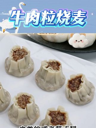 黑椒牛肉粒烧麦#牛肉粒烧麦 #烧麦 #烧麦就是主食包主食 #猪肉小笼包 #早餐吃什么