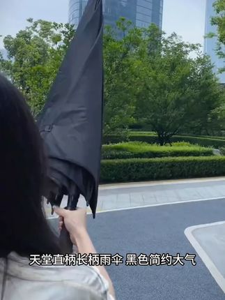 天堂伞风华长柄杆直柄16骨特大加固抗风防水简约厚专业级防晒雨伞#天堂伞 #抗风雨伞 #防水防晒 #出行好物 #长柄雨伞