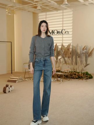 德绒牛仔裤,一件过冬! #牛仔裤#显瘦显高显腿长#德绒牛仔裤#通勤搭配#品质女装