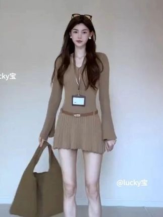 长袖版来啦👗 秋天的漂亮裙 评论区有实拍🔥@抖音小助手 #一周穿搭不重样 #今天穿什么 #轻奢女装 #时髦精 #甜美女孩