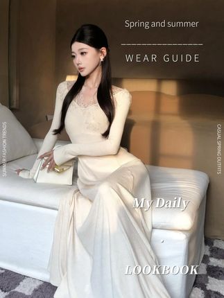 春日部【落花梦瀑】显瘦气质长袖网红打底秋时尚长裙连衣裙 #ogs东方女孩永恒时尚盛典 #高定如心款式推荐 #约会穿搭 #高定女王 #优雅仪态