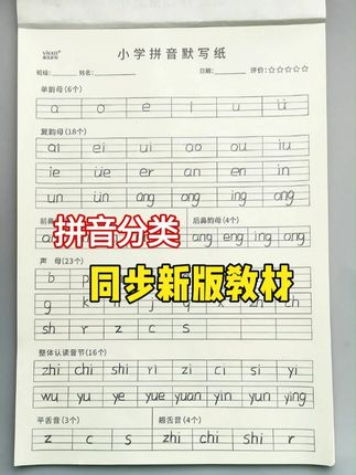 开学上一年级的家长,帮孩子突击拼音,选这款#拼音分类默写纸 #一年级拼音 #幼小衔接拼音 #拼音分类