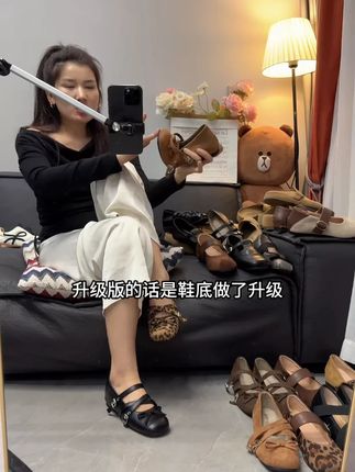 内增高法式单鞋子女款爆款2025新款时尚圆通小众设计浅口玛丽珍鞋#玛丽珍鞋 #单鞋 #时尚鞋 #单鞋 #增高鞋