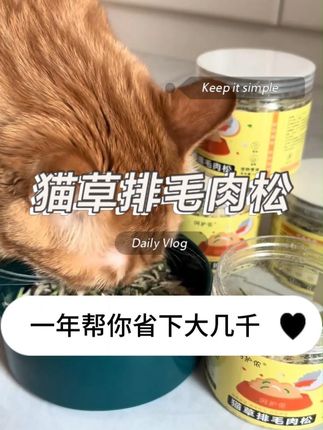 猫草排毛肉松,对猫猫超友好#宠物 #猫 #好物推荐🔥 #猫粮 #实用好物