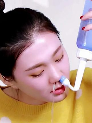 【洗鼻子洗鼻神器成人儿童鼻腔冲洗生理性盐水家用洗鼻壶鼻腔清洗 #洗鼻神器 #洗鼻器 #洗鼻器家用
