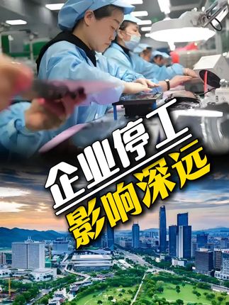 企业停工 影响深远 #企业 #经济 #电子厂 #工业机器人