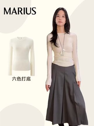 🌈“调色师2.0”打底衫色彩控狂喜!六色圆领巨百搭|叠穿神 器闭眼入#Marius #谁穿谁好看