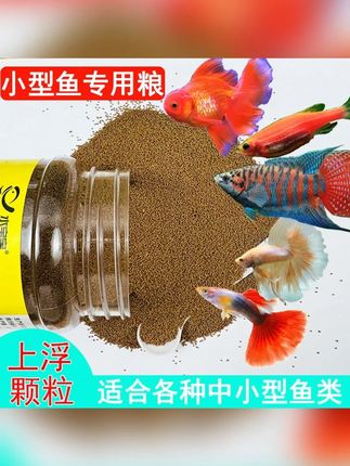 小型鱼专用鱼粮孔雀鱼饲料上浮小颗粒金鱼天使鱼热带鱼通用鱼食#鱼粮 #孔雀鱼饲料 #鱼饲料 #鱼食 #金鱼饲料