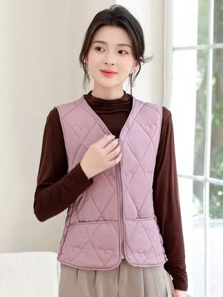 秋冬新款马甲 #秋冬新款马甲 #棉马甲女 #女士加绒马甲