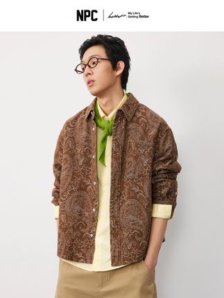 复古长袖衬衫,低调中透着复古氛围感~#男生穿搭 #今天穿什么 #潮牌