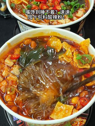救命!十包料酸辣粉红油滋啦响,馋到流口水! #嗦粉的快乐 #酸辣粉 #好吃过瘾 #吃了还想吃