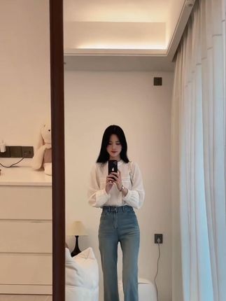 #韩系穿搭 #显瘦牛仔裤