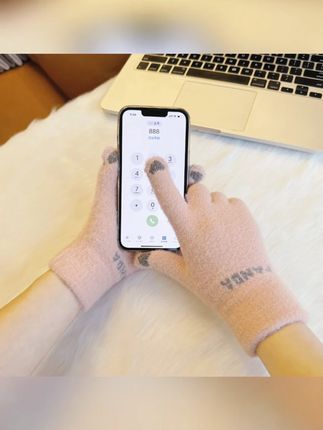 手套女冬季针织毛线保暖骑行开车防寒韩版触屏秋冬加厚学生可爱#女生手套 #冬季保暖 #针织手套 #触屏手套 #可爱手套