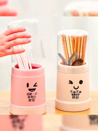 带盖防尘筷笼筷子筒沥水筷子笼餐具收纳塑料家用厨房筷子盒置物架#筷笼 #防尘筷笼 #餐具收纳 #厨房用品 #筷子盒