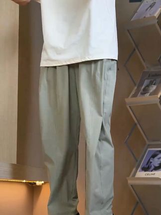冰丝裤新款轻薄休闲弯刀裤男夏季宽松弹力加肥大码男装 #显高显瘦显腿长 #夏季新款 #百搭神裤 #男生穿搭 #面料舒适透气
