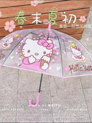全自动防风加粗儿童折叠伞,萌趣造型,轻松操作让孩子爱不释手的爆款推荐!#三丽鸥周边 #儿童雨具推荐 #卡通联名雨伞 #全自动折叠伞 #透明雨伞时尚
