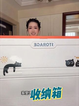 换季衣服要收纳起来,刚好挖到这个#翻盖收纳箱 ,容量还很大,一家人的衣服和被子都能放进去#收纳箱 #收纳整理 #海兴家居