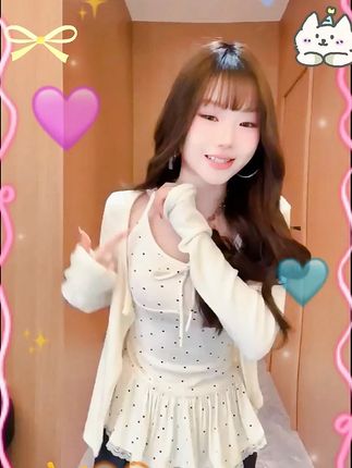 叠穿好物 纯欲风波点蕾丝吊带+开衫外套气质两件套装女 #遮肉显瘦 #约会穿搭 #上衣 #仙女必备 #清纯甜美