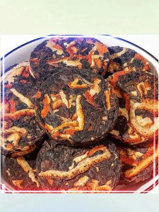 郝邵文推荐     陈皮普洱茶熟茶饼茶叶云南柑普茶橘普茶小茶饼新会老陈皮袋装        #陈皮普洱茶 #普洱茶 #熟茶 #茶叶 #茶饼