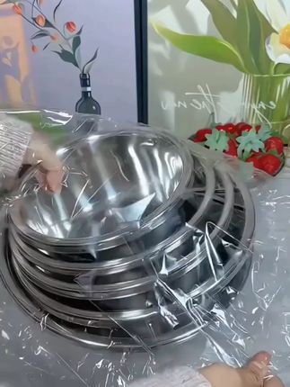 加厚不锈钢盆家用汤盆厨房打蛋和面盆洗菜烘焙盆子 #生活好帮手 #不锈钢盆 #不锈钢汤盆 #不锈钢和面盆 #盆