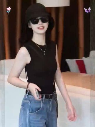 艾塔莉牛仔裤子女早秋新款梨形身材萝卜裤大码胖妹妹九分阔腿裤 #时尚穿搭#  显瘦显高显腿长百搭裤子面