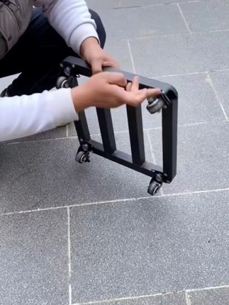 圆角方形花盆接水托盘带轮铁花架承重万向轮移动底座底盘耐用定制#花盆托盘 #带轮花架 #耐用花架 #移动花架 #养花必备