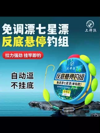反底悬停逗钓七星漂线组主线免调漂成品钓组套装金海夕鱼钩台钓线#钓鱼线组 #七星漂线组 #免调漂钓组 #金海夕鱼钩 #台钓线