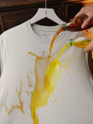 不怕脏的白T恤,拒水拒油拒污#商务休闲 #三防t恤 #十如仕