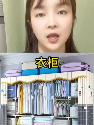 简易布衣柜钢管加粗加固家用卧室收纳衣橱架简约大容量出租房专用