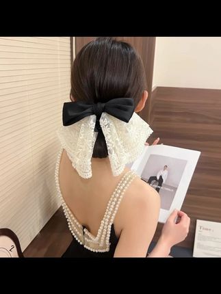 法式女士高级感抓夹2025新款蕾丝蝴蝶结气质后脑勺马尾夹发卡头饰#女士抓夹 #蕾丝蝴蝶结 #发卡头饰 #2025新款 #高级感