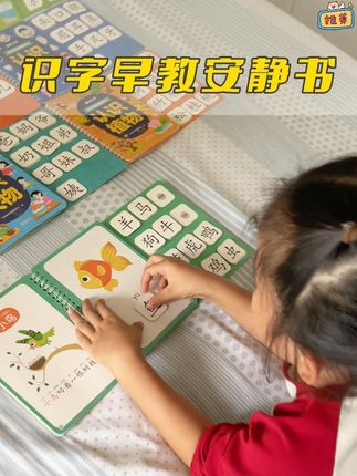 2岁后可以玩的#幼儿识字 安静书,一撕一贴,锻炼手部精细动作和手眼协调,边玩边识字不枯燥#幼儿启蒙 #识字认字 #趣味识字