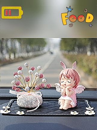 手工满天星汽车内饰摆件 #中控台装饰 #汽车用品 #高级摆件 #安妮宝贝车饰 #女神风装饰