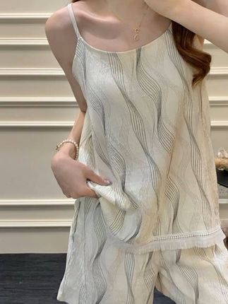 #睡衣家居服#  在家也要美美哒  #夏季新款#  温柔风穿搭  #小众设计感