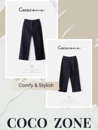 COCO ZONE刘一一 “开场牛”复古经典侧插袋设计牛仔裤#刘一一 #cocozone #跟电子闺蜜晒红人秋日穿搭 #牛仔裤 #显高显瘦显腿长