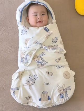 新生儿连腿防踢睡袋襁褓蝴蝶抱被三合一0-6个月秋冬厚夹棉 新生儿连腿防踢睡袋襁褓蝴蝶抱被三合一0-6个月秋冬厚夹棉#防踢睡袋 #抱被 #新生儿抱被 #蝴蝶抱被 #包被 #婴幼儿服饰