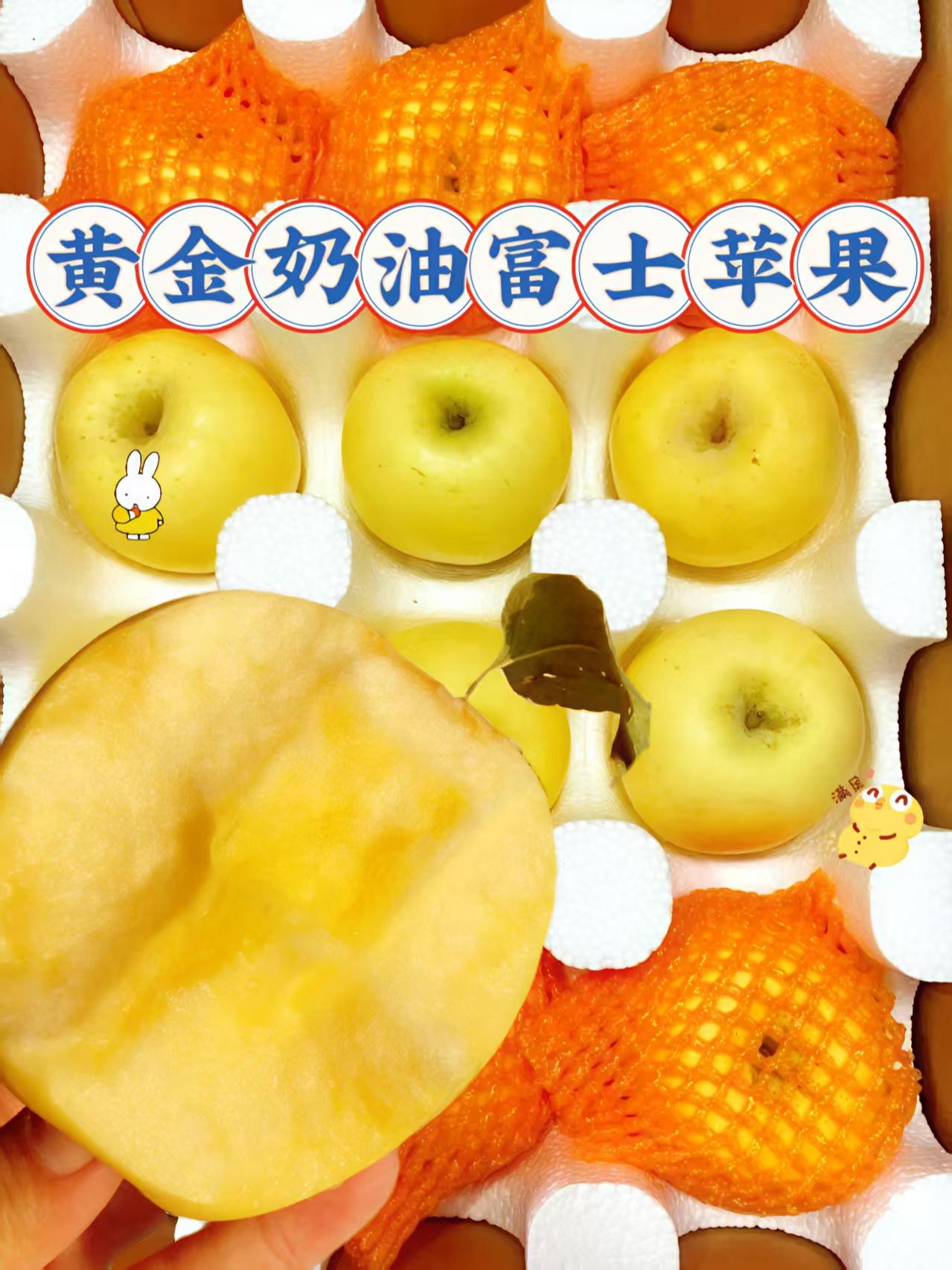 山东朋友推荐的,这个奶油苹果真的太好吃了😋 好脆甜,黄金奶油富士苹果!金黄透亮的颜值和扑鼻的果香,一口咬下去惊艳到我了,怎么可以这么脆甜呀,而且脆不硬,一口一口的根本停不下来,香香甜甜的都爱吃!#黄金奶油富士苹果 #新鲜应季水果 #苹果原来还能这么吃 #应季水果 #奶油苹果