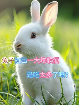 兔子拉一大坨软便是怎样的?该怎么办? #兔子 #兔子软便 #新手养兔 #科学养兔 #养宠进阶指南