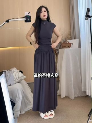 【运补6-8】气质慵懒显瘦套装高级感温柔盐系轻熟上衣半身裙两件套#穿出高级感 #连衣裙 #显瘦穿搭 #显高显瘦显腿长 #裙子👗